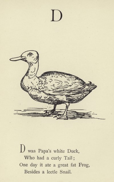 De letter D door Edward Lear
